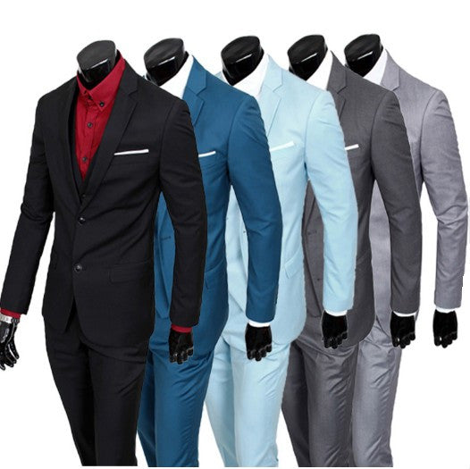 Slim Fit Business a Three-Piece Suit