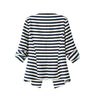 Striped Long Sleeve Fitted Blazer